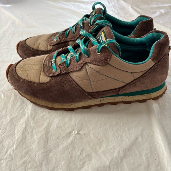 NWOT L. L. Bean Katahdin trail suede mesh Shoes - Beige brown turquoise SZ 11 M - Picture 12 of 13